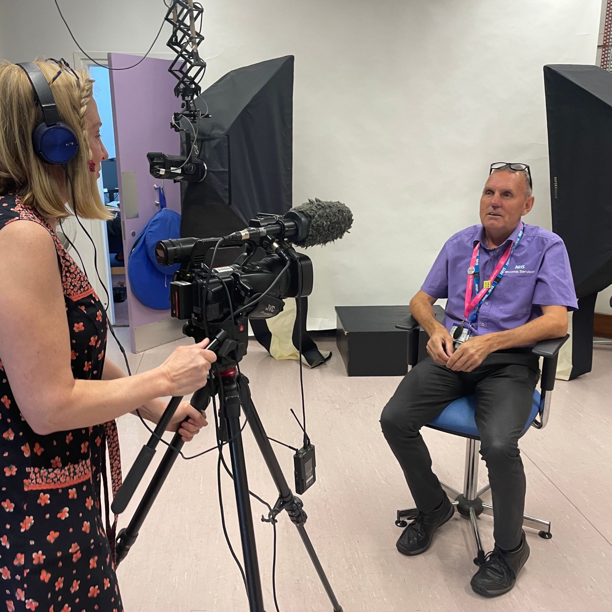 Keith being filmed by the BBC