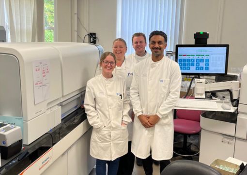  Left to right are: Leanne Wyatt, Laura Hamilton, Ryan Jackson and Asif Shah.