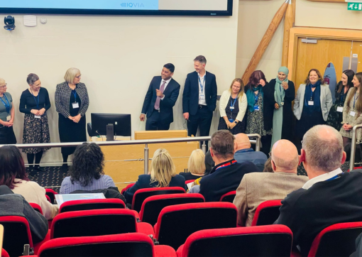 Staff from Bradford Teaching Hospitals NHS Foundation Trust, Calderdale and Huddersfield NHS Foundation Trust and Mid Yorkshire Teaching NHS Trust come together at the CRDC launch