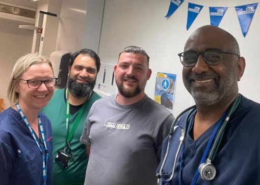 Lisa (Research Nurse), Mo Allah-Ditta (Specialist pharmacist), Jordan and Dr Yousif.