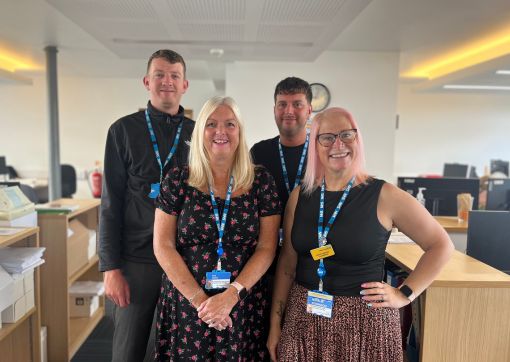 Clockwise from bottom right: Natalie Robinson and Kerry Gartery, Ben Kaye, Craig Lockwood