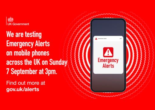 An a phone with an alert simple on it