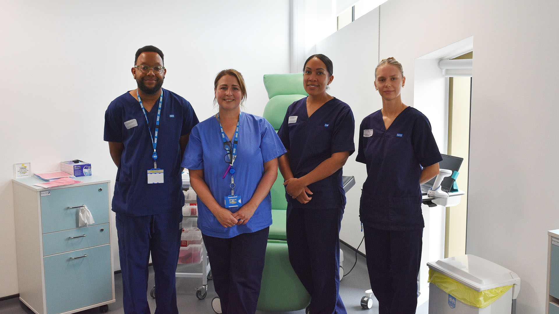 A photo of CHFT radiology colleagues in the Daphne Steele building
