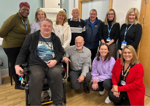 Some of our Experts By Experience and Patient Safety Partners with a few of our staff 