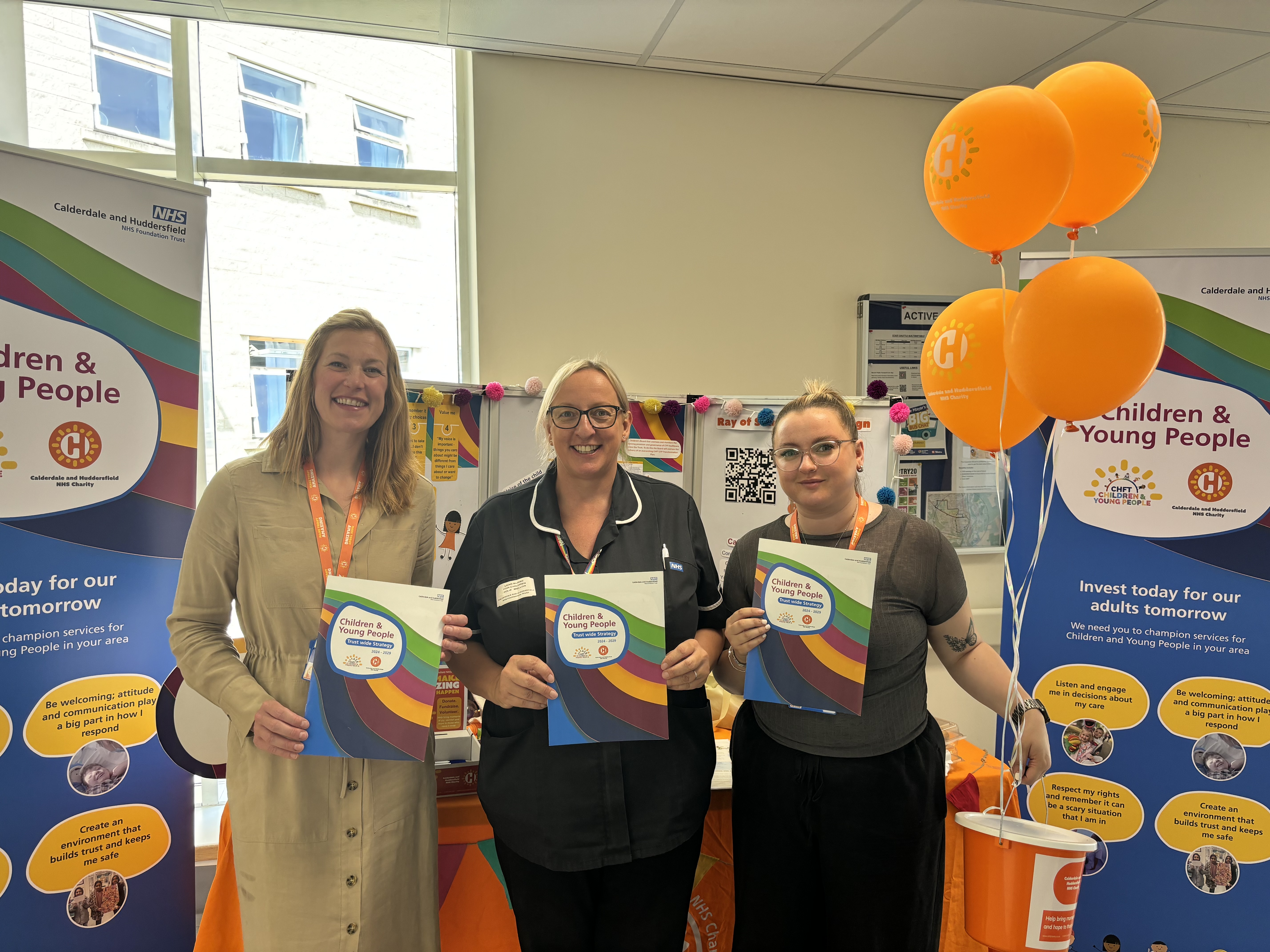 Julie with Charity Manager, Emma Kovaleski, and Emily