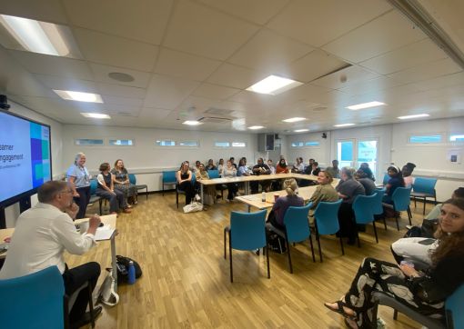 Attendees at the event