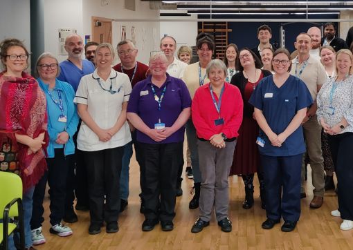 The team gather together after the event