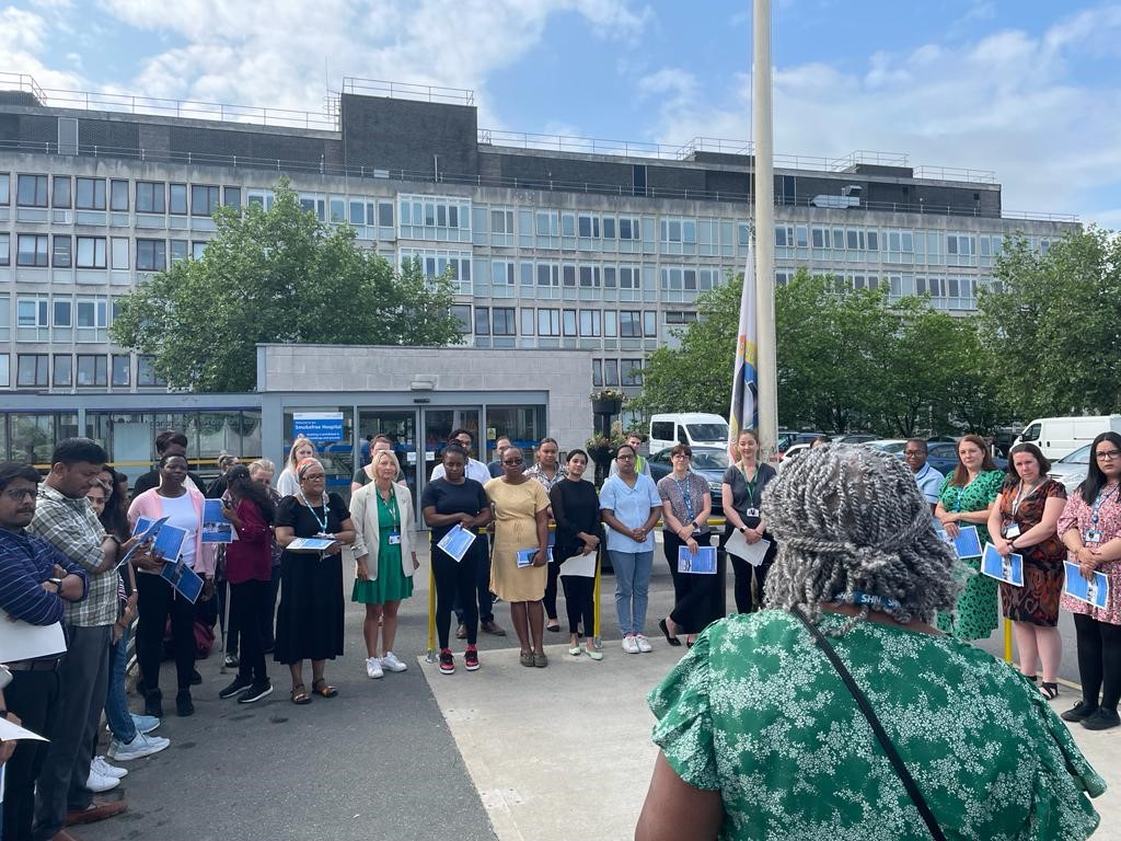 Denise saying a few words before the flag raising