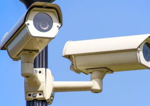 An image of automatic number plate recognition cameras