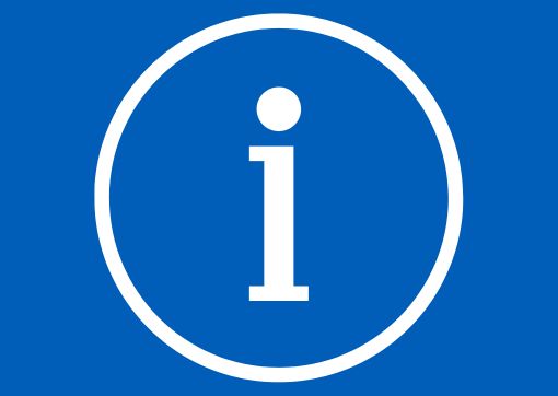 Information icon against an NHS blue background