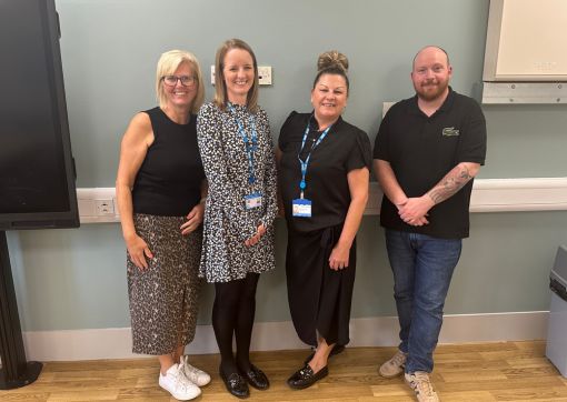 Pictured are Rose Hargreen (left) and some of the team involved in the reducing agency staffing initiative