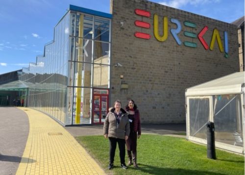 Pathologists Anu Rajgopal and Claire Shepherd-Cutler outside Eureka