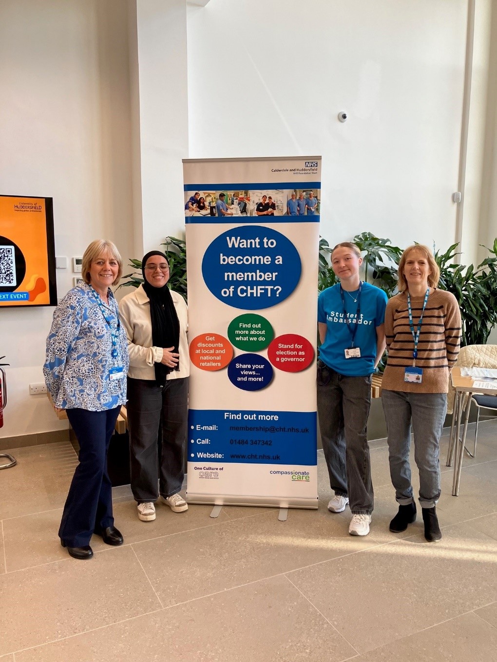 a picture of a visit to the University of Huddersfield