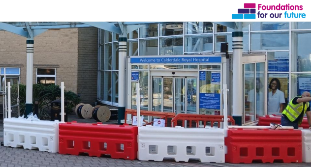 Bollards at the front entrance of CRH Main Entrance