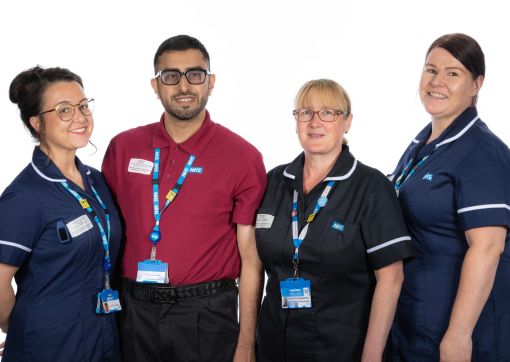 The Acute Liaison Team. From left to right: Holly, Toseef, Amanda and Nicky