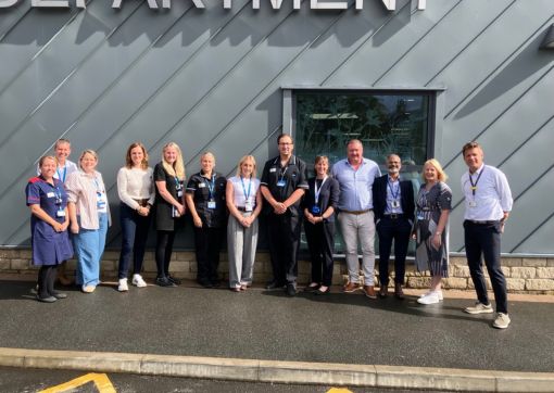 Some of the team pictured at the visit
