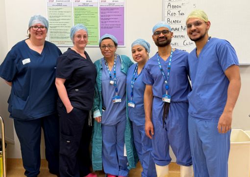 Some of the team involved in the procedure