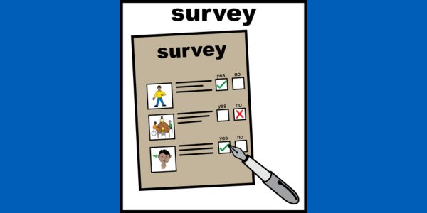 Picture of a survey being completed