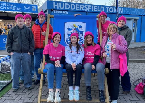 Some of the team ahead of the match in the Community Hub at the Accu Stadium