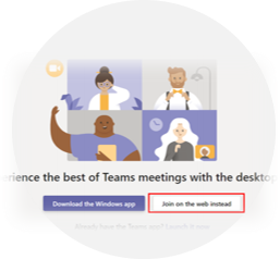 A demo of what teams looks like with cartoon characters in four different boxes.