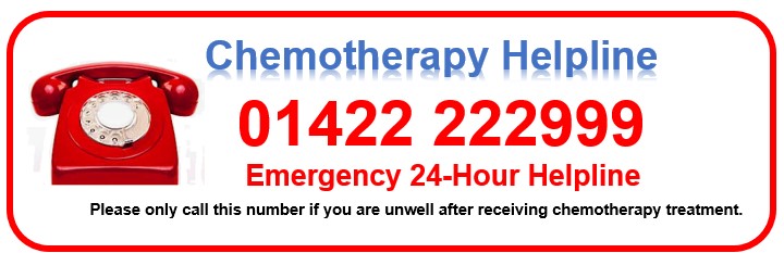 Chemotherapy helpline 01422 222999