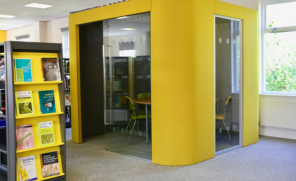 Meeting pod inside the library