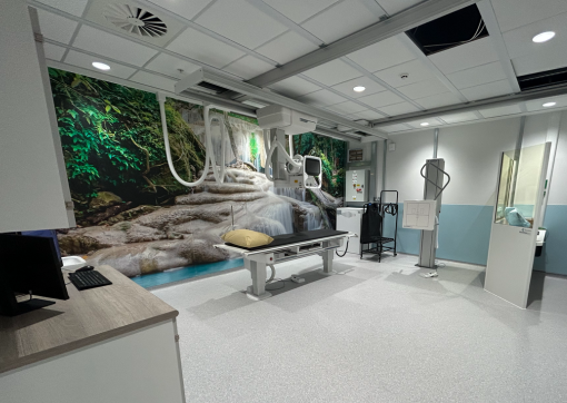 One of the diagnostic testing rooms in Southgate CDC 