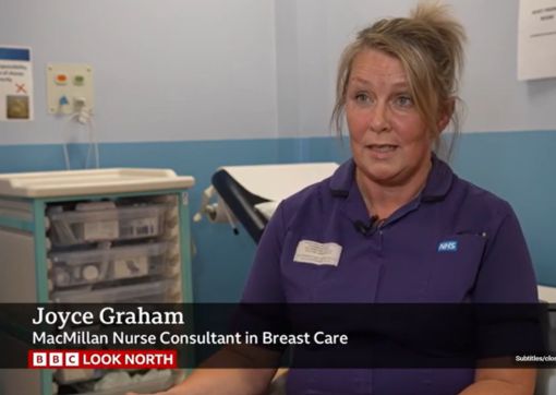 A screenshot of Joyce Graham on BBC Look North