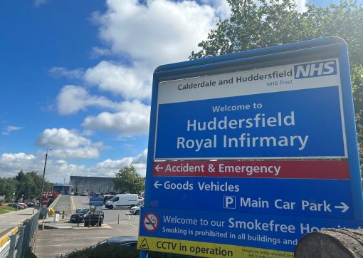 Sign at Huddersfield Royal Infirmary
