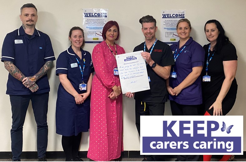 A group of colleagues at the launch of our Keep Carers Caring campaign