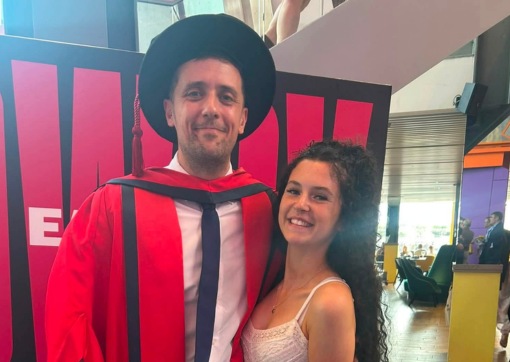 Liam left with his partner at his graduation