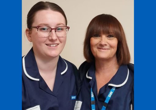 A photo of Joint Lead Midwife, Georgia Marshall (left) and Joint Lead Practitioner, Ali Lowe (right)