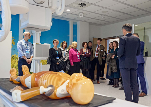 The mannequin of a skeleton will be used with a real X Ray machine by Diagnostic Radiography Students