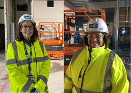 Site visit. Two of our expert members of staff involved in the new HRI ED build. 